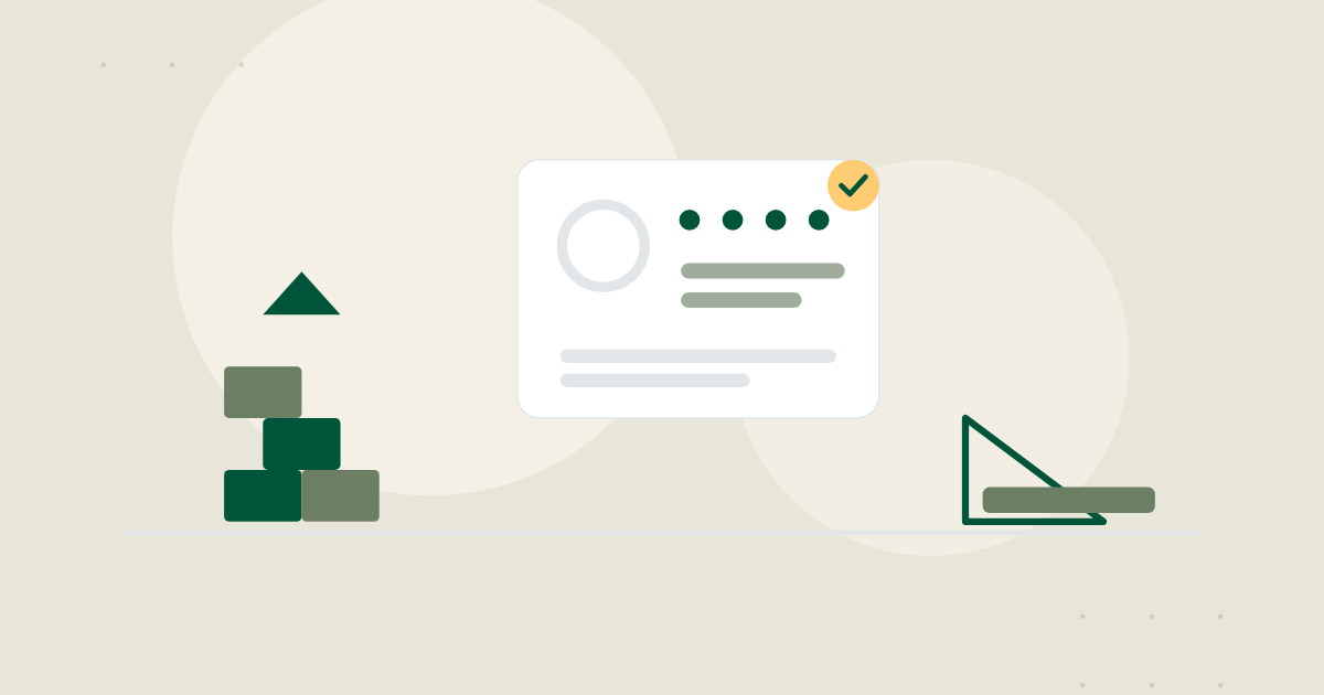 An illustration: an architecture model assembles while a student portal fills a progress ring